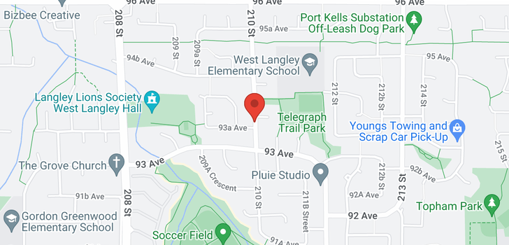 map of 20995 93A AVENUE